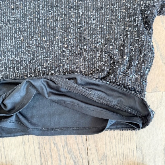 Art Class Girls’ Boxy Black Sequin Kids Crop Length Top Size Large 10/12 - Picture 8 of 11